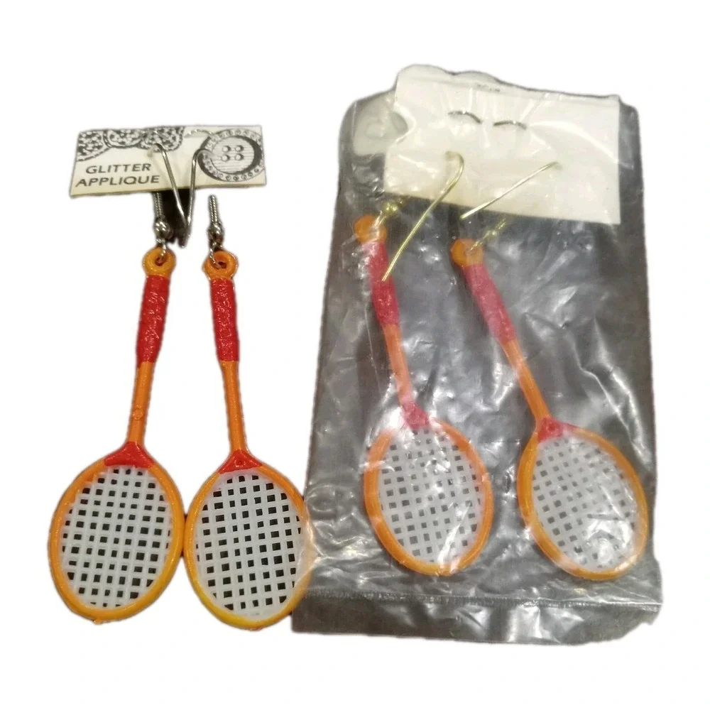 TENNIS RACKET EARRINGS Racquetball 2 Pairs One For You One For A Friend Gift
